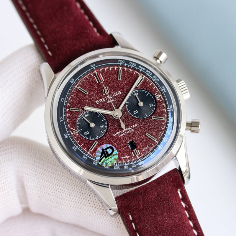 Breitling Navitimer 42mm Chronograph Burgundy Dial