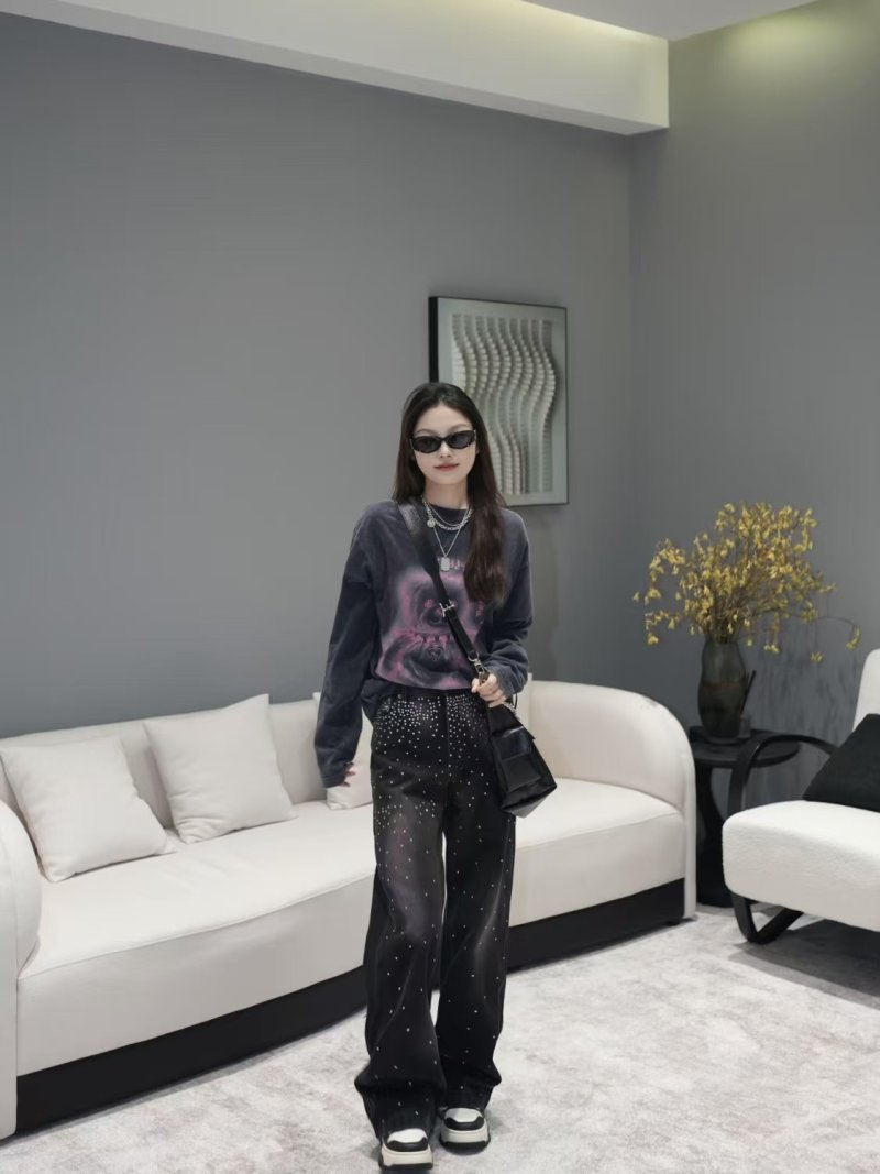Black Teddy Bear Graphic Long Sleeve T-Shirt view