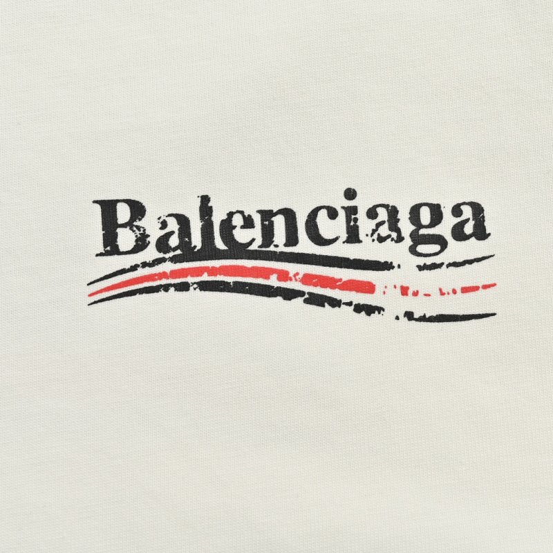 Balenciaga Logo Print Oversized White T-Shirt view