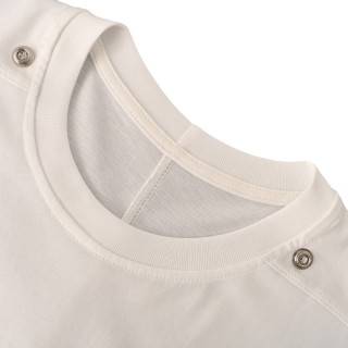 Rick Owens RO Metal Snap Oversized T-Shirt White view 4