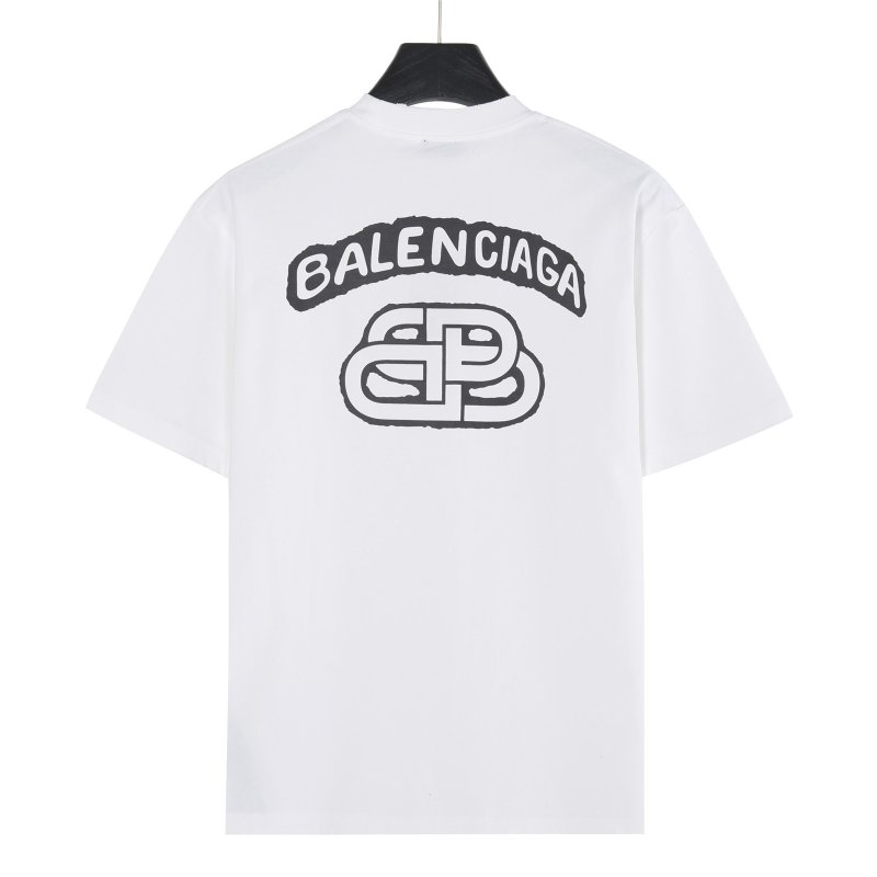 Balenciaga White Logo Short Sleeve T-Shirt view
