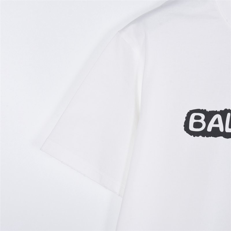 Balenciaga White Logo Short Sleeve T-Shirt view