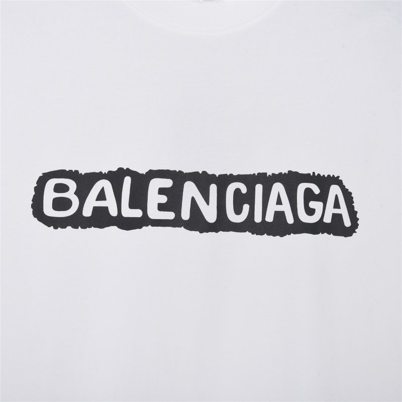 Balenciaga White Logo Short Sleeve T-Shirt view