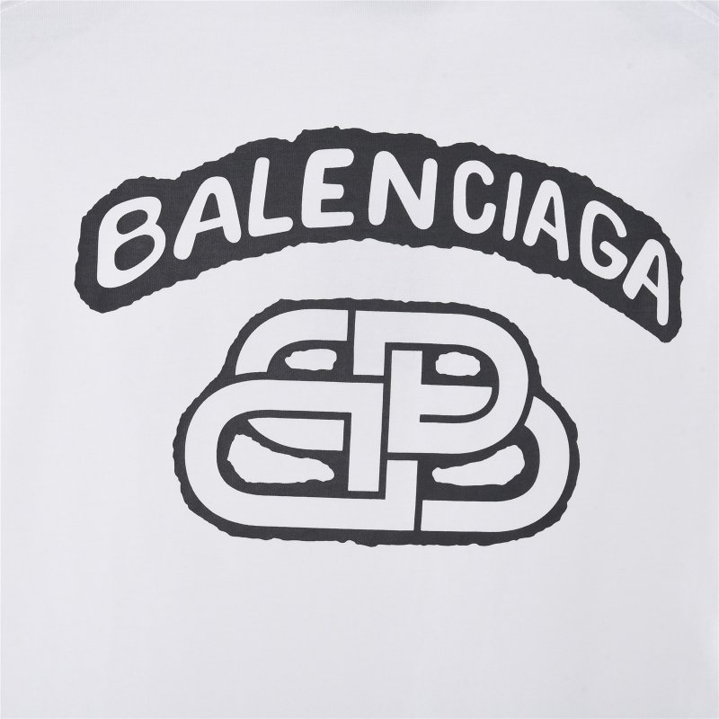 Balenciaga White Logo Short Sleeve T-Shirt view