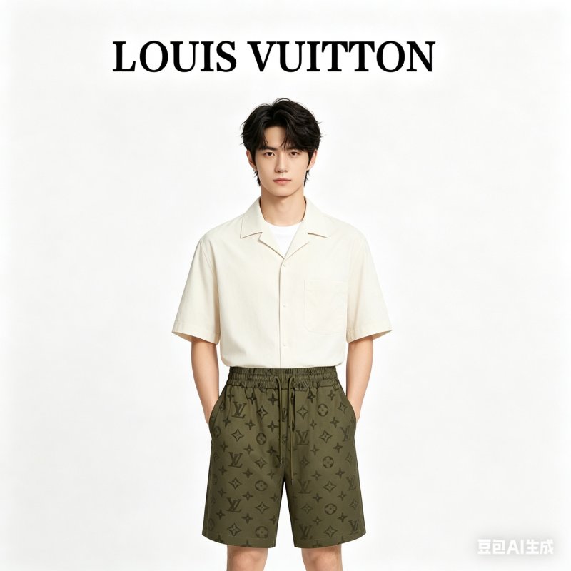 Louis Vuitton Monogram Shorts Olive view