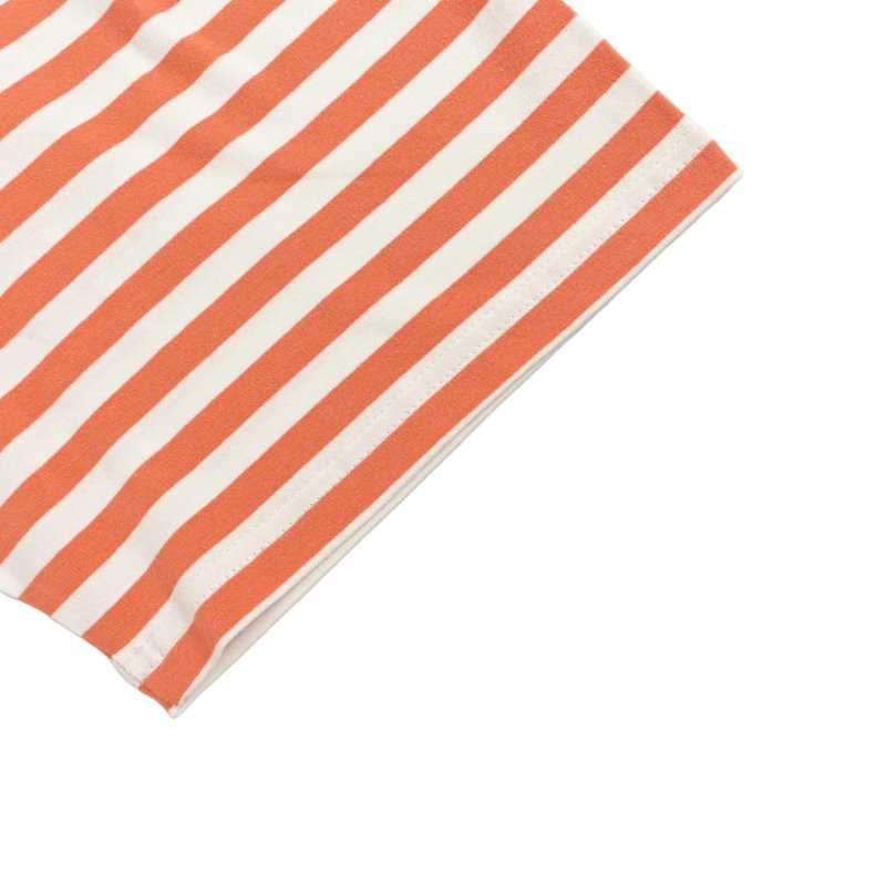 Orange & White Striped Short Sleeve T-Shirt view
