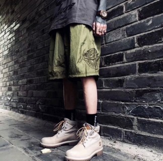 Stone Island Olive Green Cargo Shorts view 2