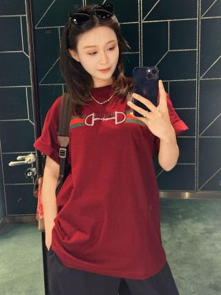 Gucci Horsebit Stripe Red T-Shirt view 2