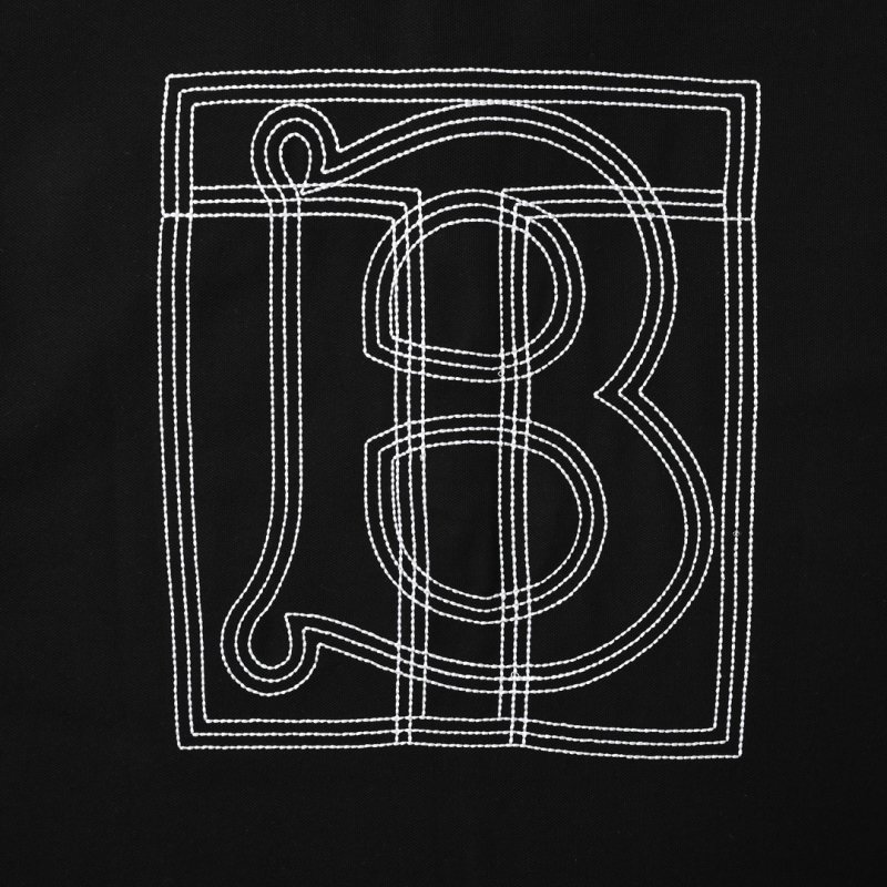 Burberry Black Polo Shirt with Embroidered Logo view