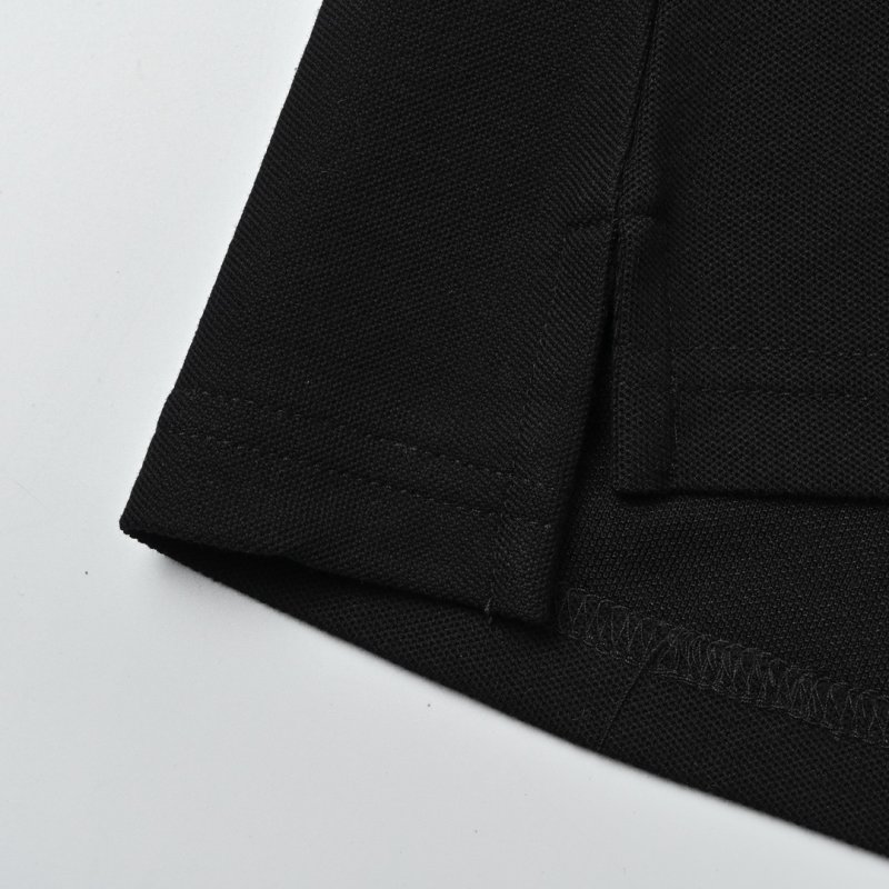 Burberry Black Polo Shirt with Embroidered Logo view