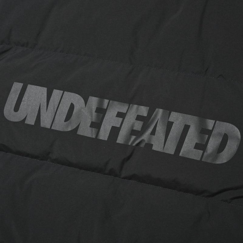 Black Puffer Down Jacket with Embroidered Logo view