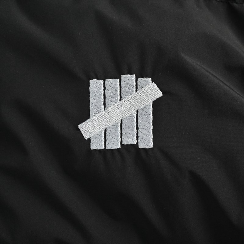 Black Puffer Down Jacket with Embroidered Logo view