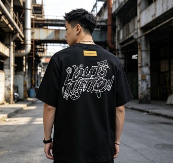 Louis Vuitton LV Monogram Black T-Shirt view 2
