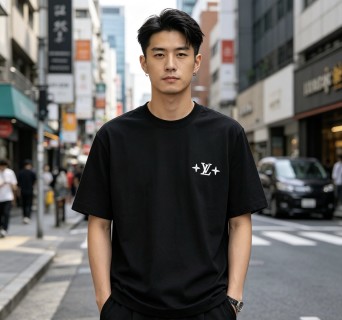 Louis Vuitton LV Monogram Black T-Shirt view 3