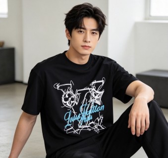 Black Graphic Print Short Sleeve T-Shirt