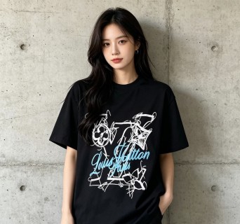 Black Graphic Print Short Sleeve T-Shirt view 5