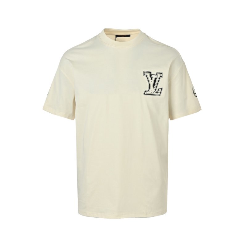 Louis Vuitton LV Logo Cream Short Sleeve T-Shirt view