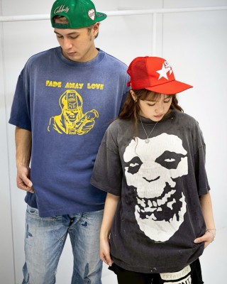 Navy Graphic Print Short Sleeve T-Shirt with Yellow Logo view 3