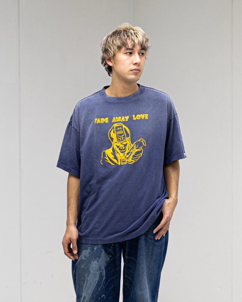 Navy Graphic Print Short Sleeve T-Shirt with Yellow Logo view
