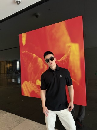 Essentials Black Short-Sleeve Polo Shirt view 5