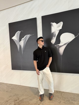 Essentials Black Short-Sleeve Polo Shirt view 6