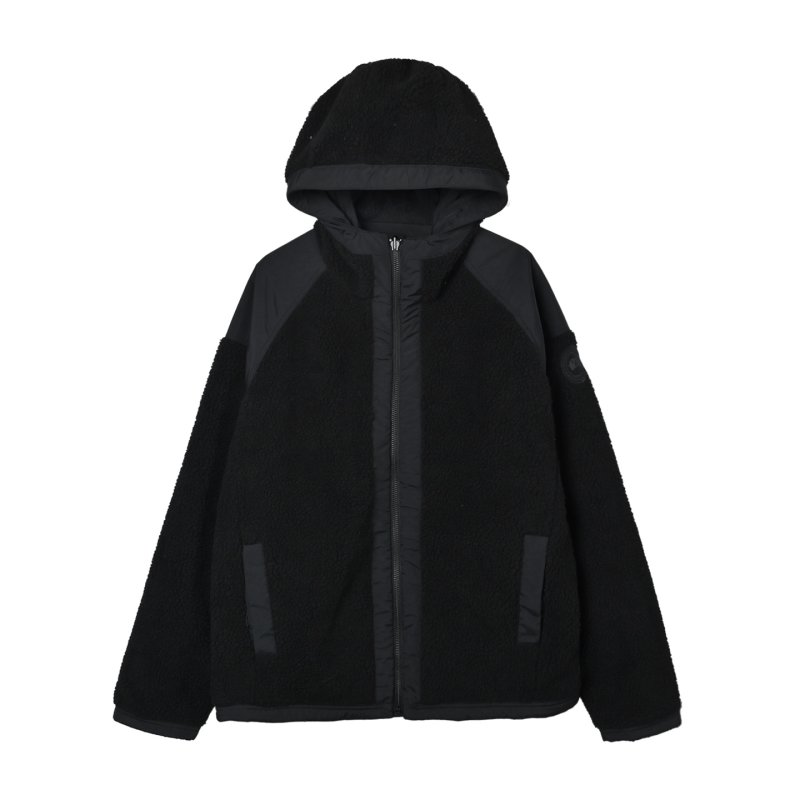 Sherpa Fleece Puffer Jacket - Charcoal Grey view