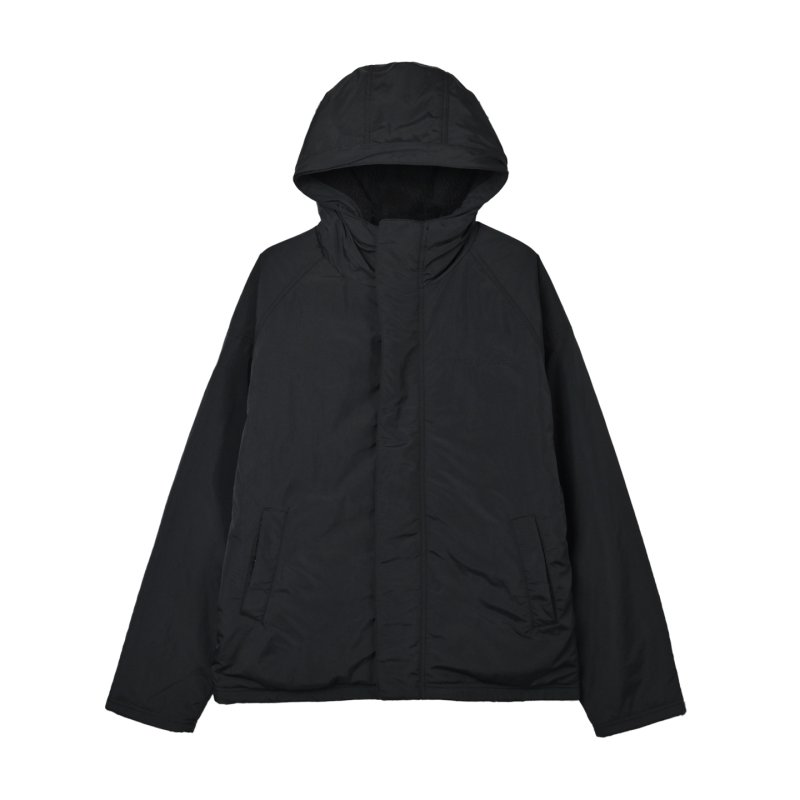 Sherpa Fleece Puffer Jacket - Charcoal Grey view