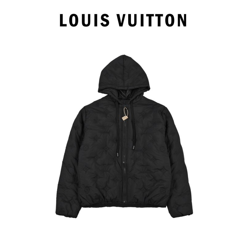 Navy Quilted Puffer Jacket view