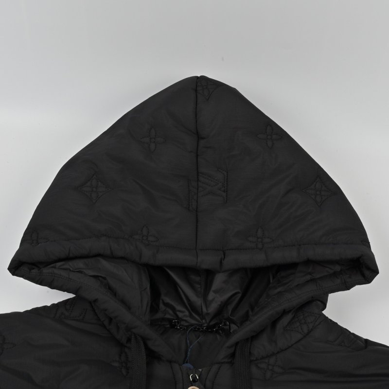 Navy Quilted Puffer Jacket view
