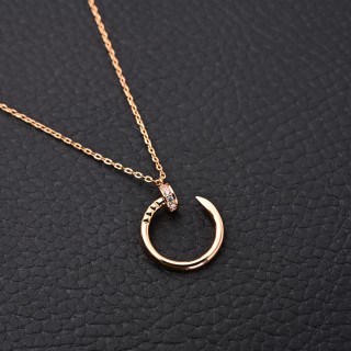 Cartier Juste un Clou Diamond Lock Collarbone Necklace Gold view 4