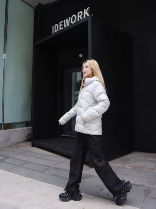 White Puffer Down Jacket view 2