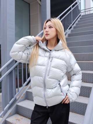 White Puffer Down Jacket view 3