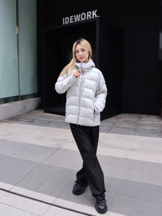 White Puffer Down Jacket view 4