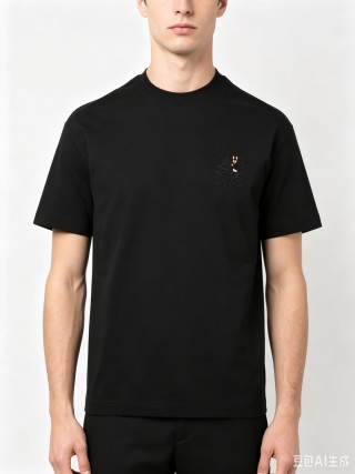 Black Classic Short Sleeve Graphic T-Shirt view 2