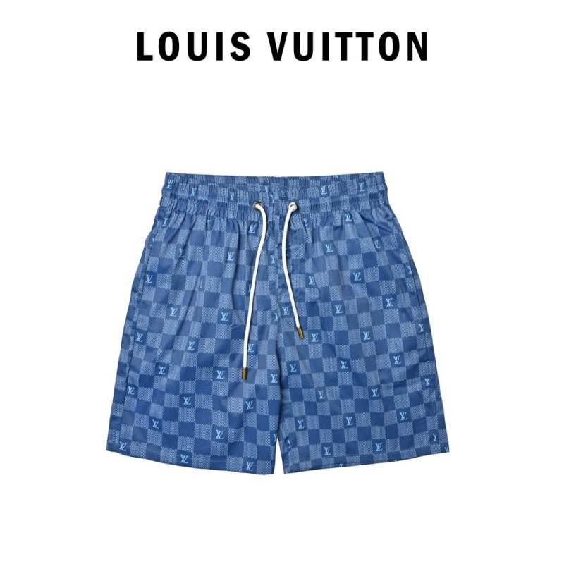 Louis Vuitton Damier Checkered Shorts Blue view