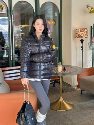 Black Quilted Puffer Down Jacket view 5