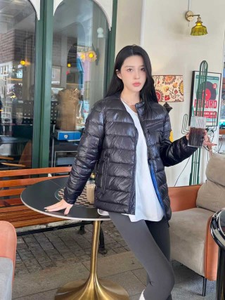Black Quilted Puffer Down Jacket view 7