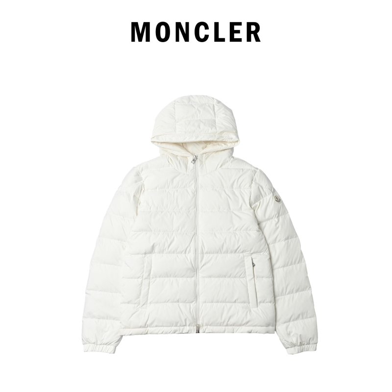 Moncler White Quilted Down Puffer Jacket view