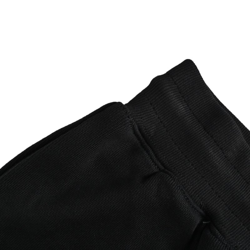 Black Drawstring Shorts with Red Graphic Print view