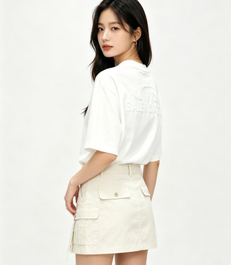 White Oversized Short Sleeve T-Shirt view