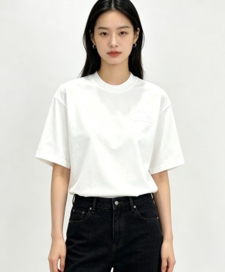 White Oversized Short Sleeve T-Shirt view 6