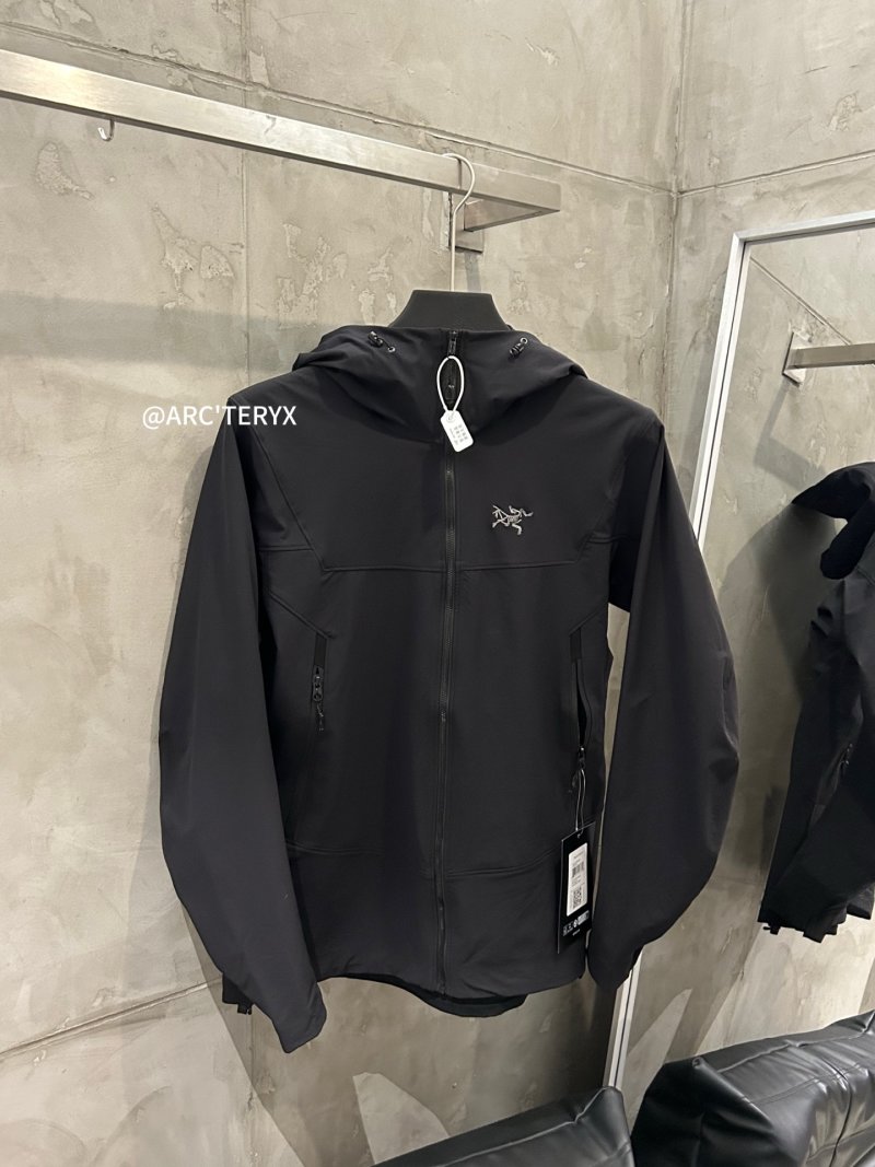 Arc'teryx Black Hooded Softshell Jacket