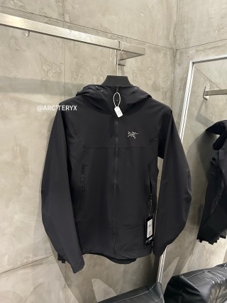 Arc'teryx Black Hooded Softshell Jacket