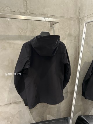 Arc'teryx Black Hooded Softshell Jacket view 2