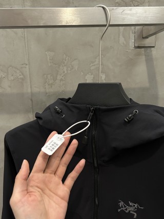 Arc'teryx Black Hooded Softshell Jacket view 5
