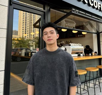 Vintage Washed Black Crewneck T-Shirt view 4