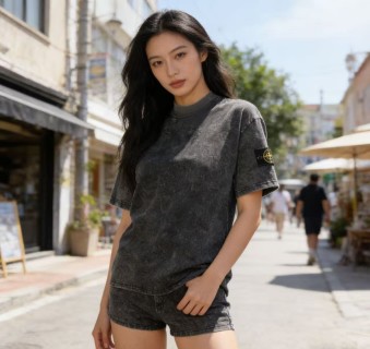 Vintage Washed Black Crewneck T-Shirt view 6