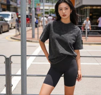 Vintage Washed Black Crewneck T-Shirt view 8