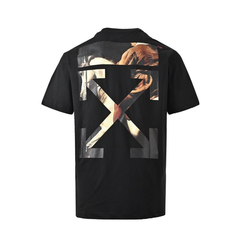 Off-White Black Graphic Cross T-Shirt view