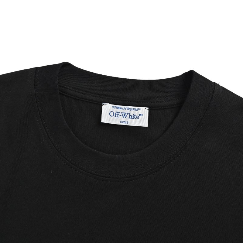 Off-White Black Graphic Cross T-Shirt view